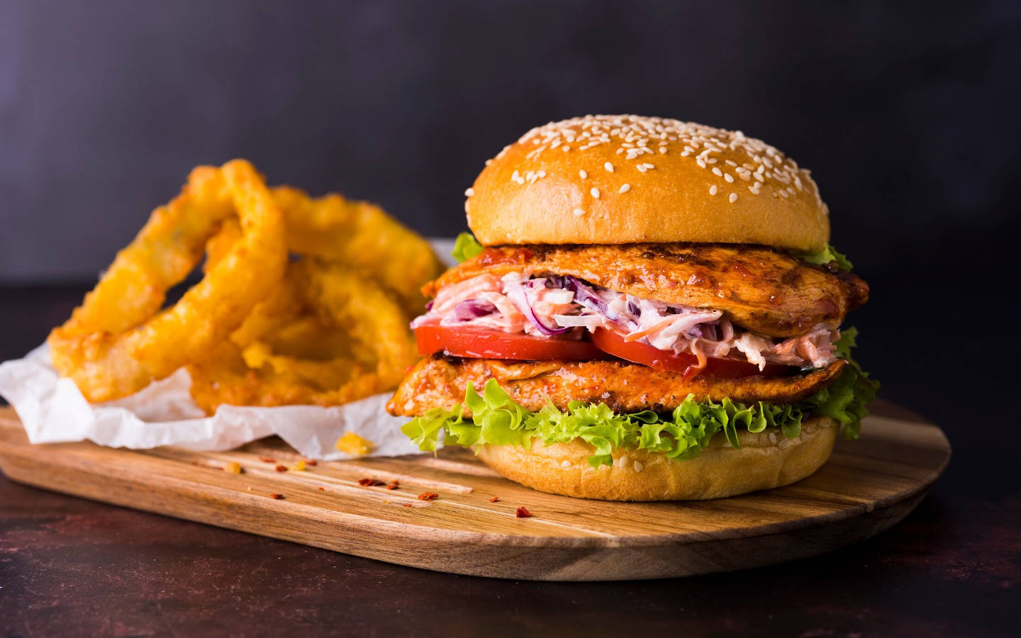 Enjoy The Spicy Kick - Tantalizing Peri Peri Chicken Burger Meal. Background