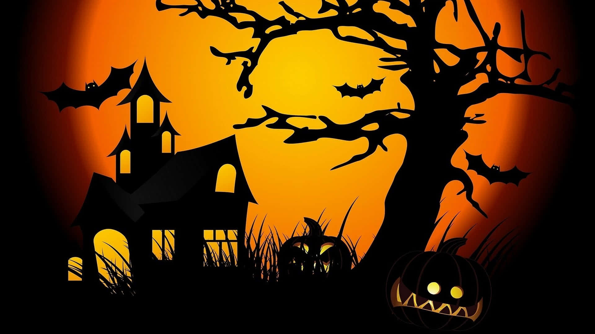 Enjoy The Spooky Celebration Of Halloween With This Festive 1920 X 1080 Wallpaper. Background