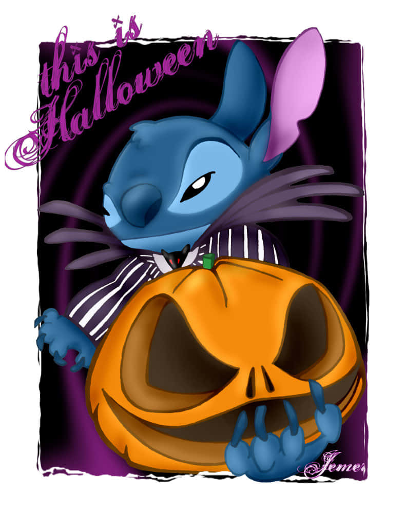Enjoy The Spooky Fun Of Lilo And Stitch This Halloween Background