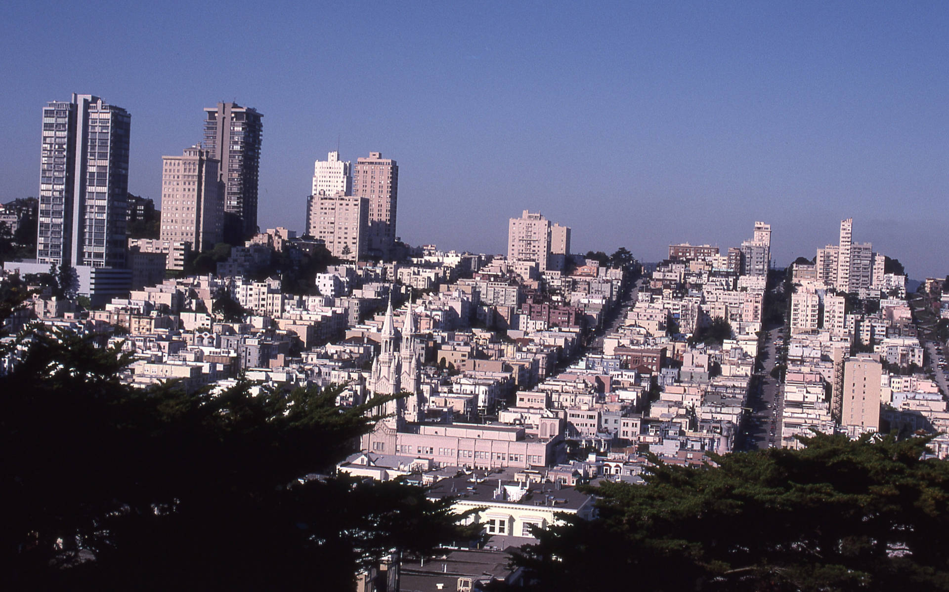 Enjoy The Stunning View From Atop Coit Tower In San Francisco Background