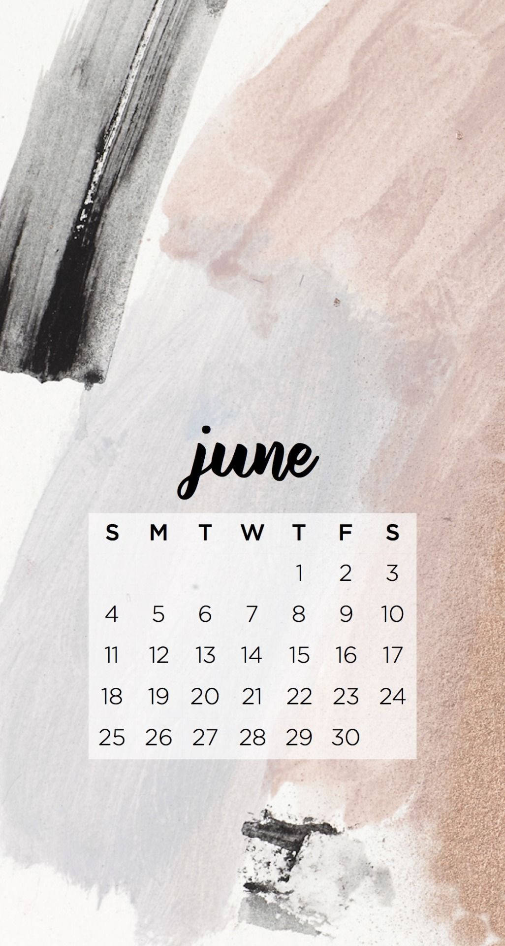 Enjoy The Summer Days With June Aesthetic Calendar Background