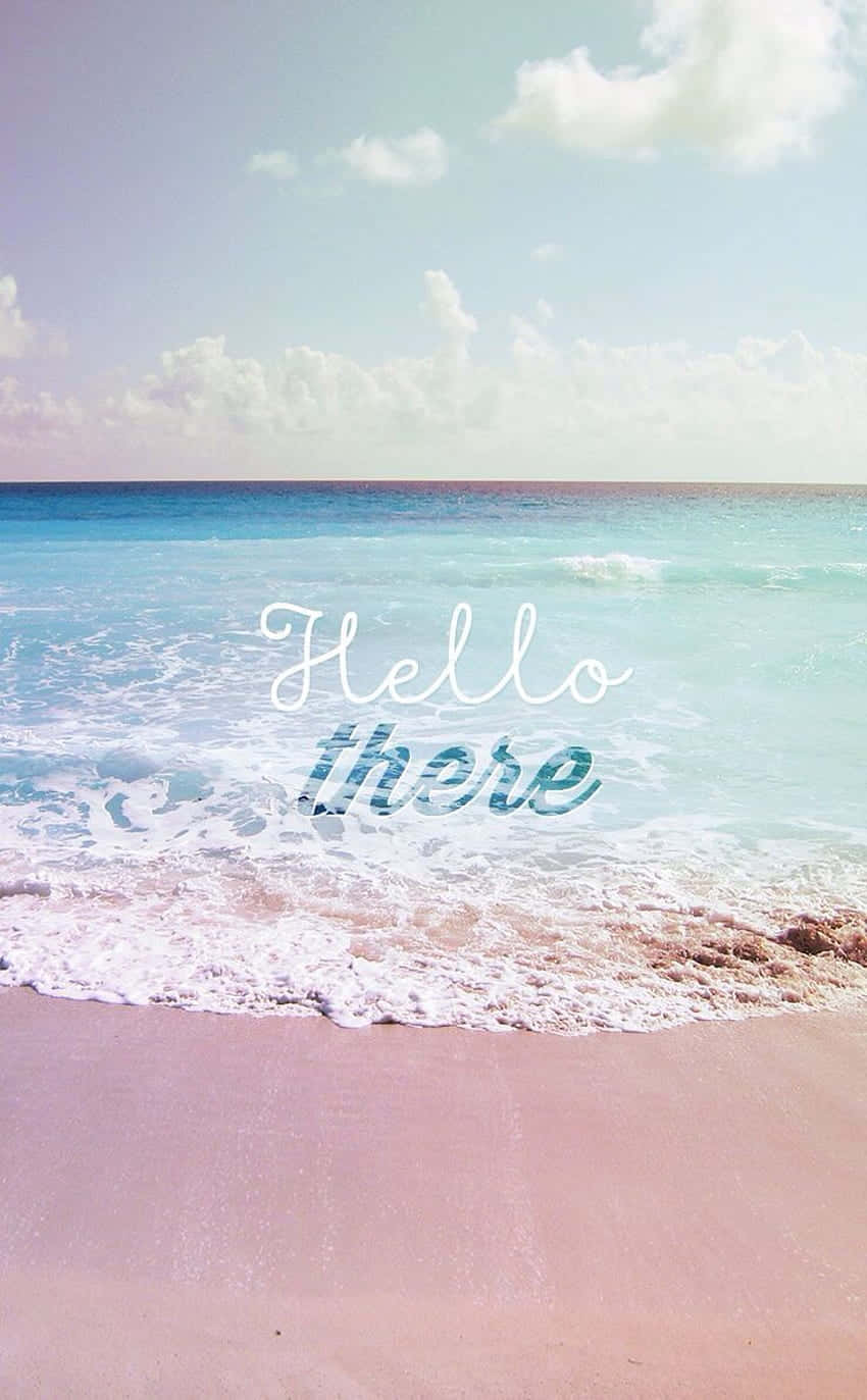 Enjoy The Summer With A Cute Beach Backdrop On Your Iphone. Background