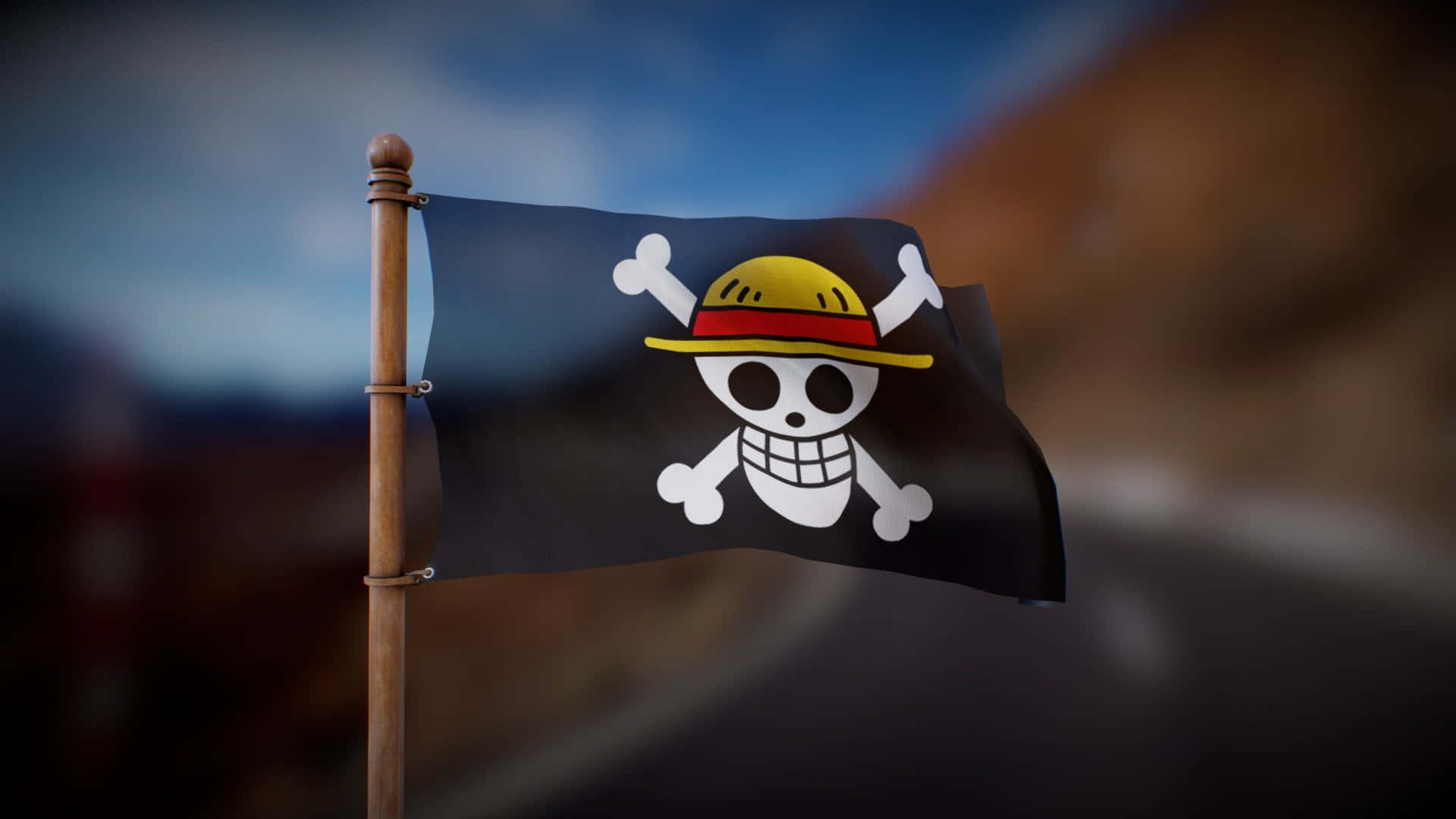 Enjoy The Summer With The Straw Hat Logo Background
