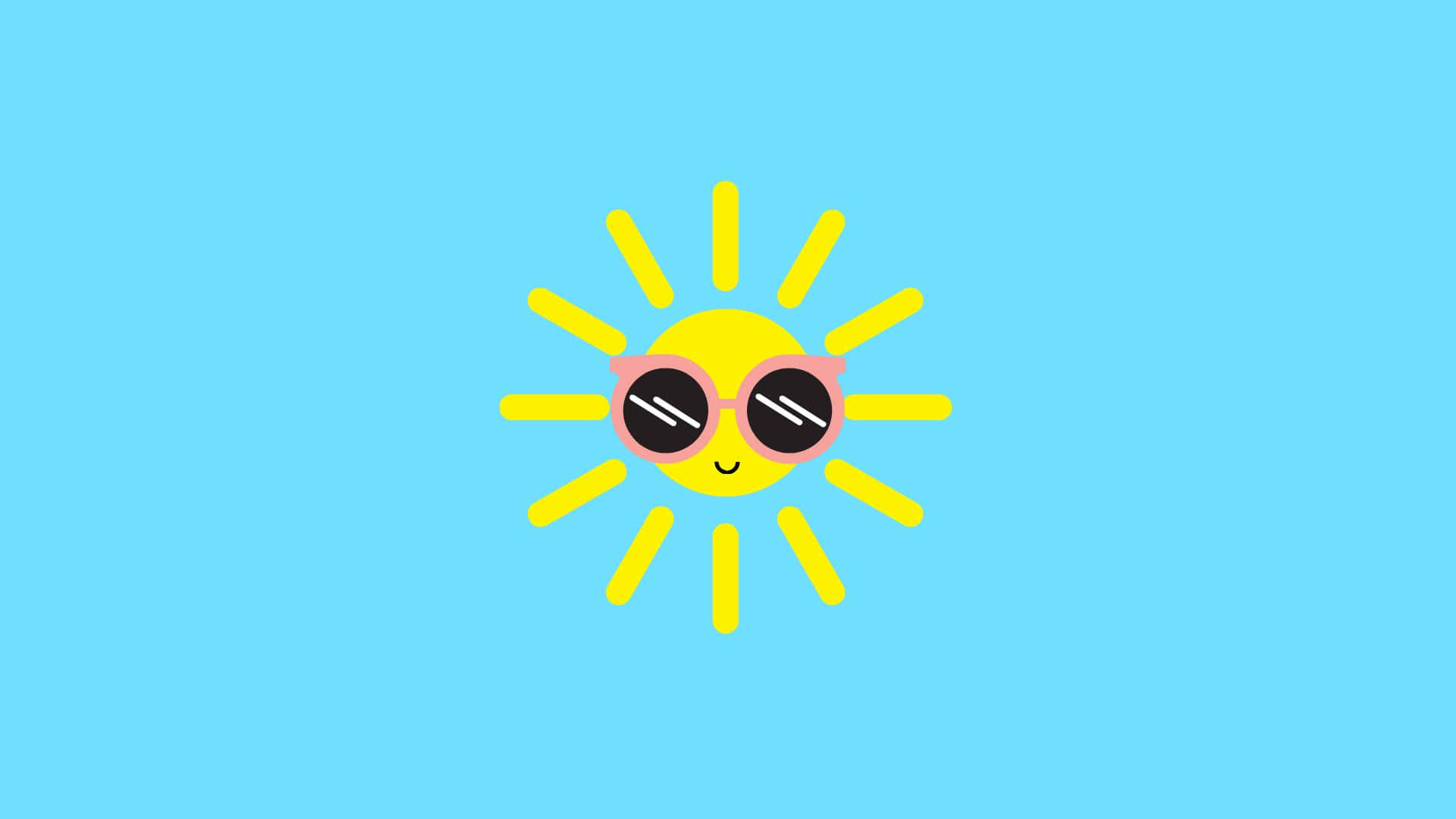 Enjoy The Sun In Summer With This Cute Desktop Wallpaper. Background