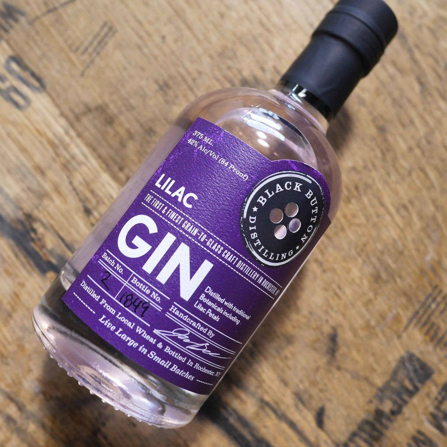 Enjoy The Sweet Floral Lilac Gin Offered By Black Button Distilling.