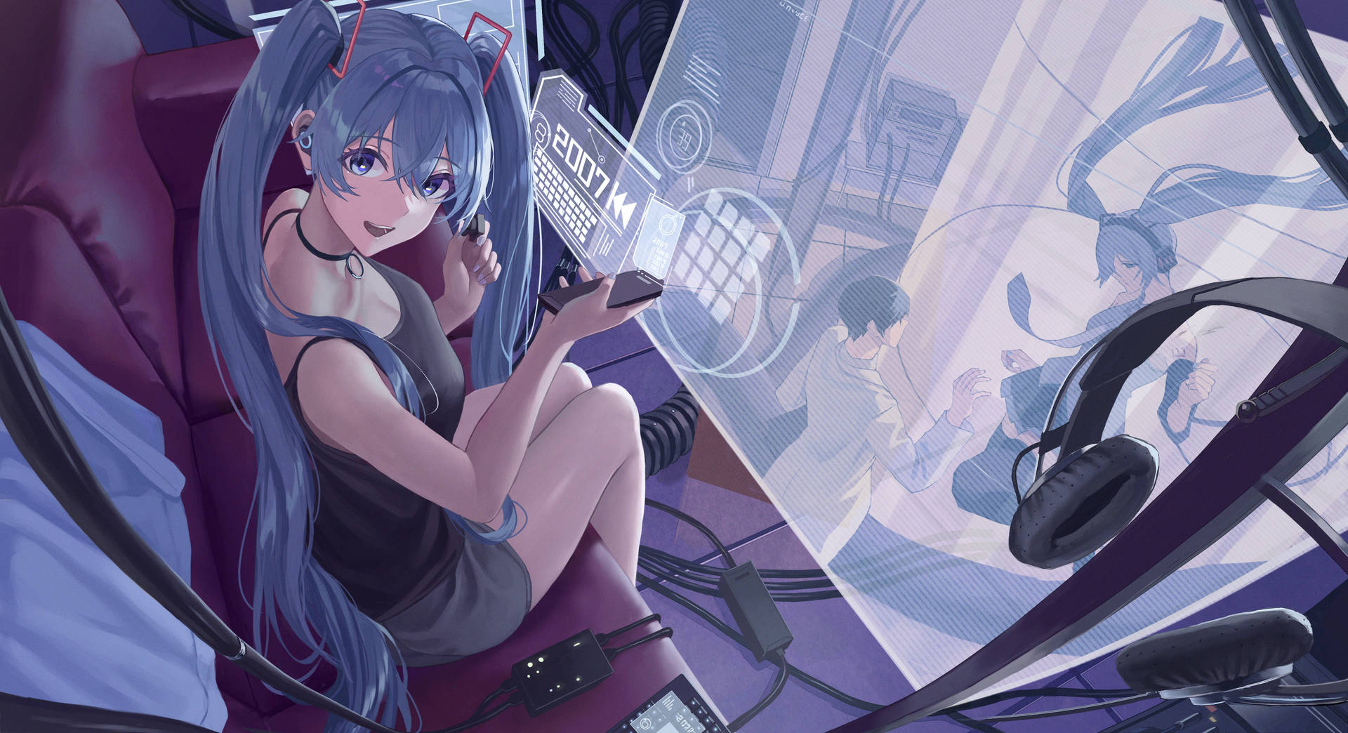 Enjoy The Sweet Melodies Of Vocaloid Background