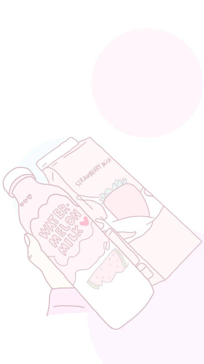 Enjoy The Sweet Taste Of Fresh Strawberry Milk! Background