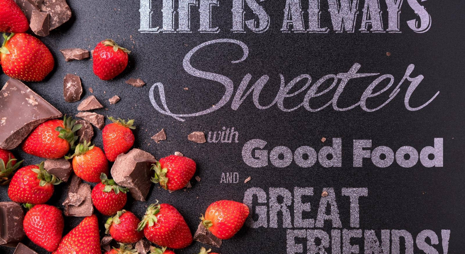 Enjoy The Sweet Tastefulness Of Strawberry Aesthetic Background