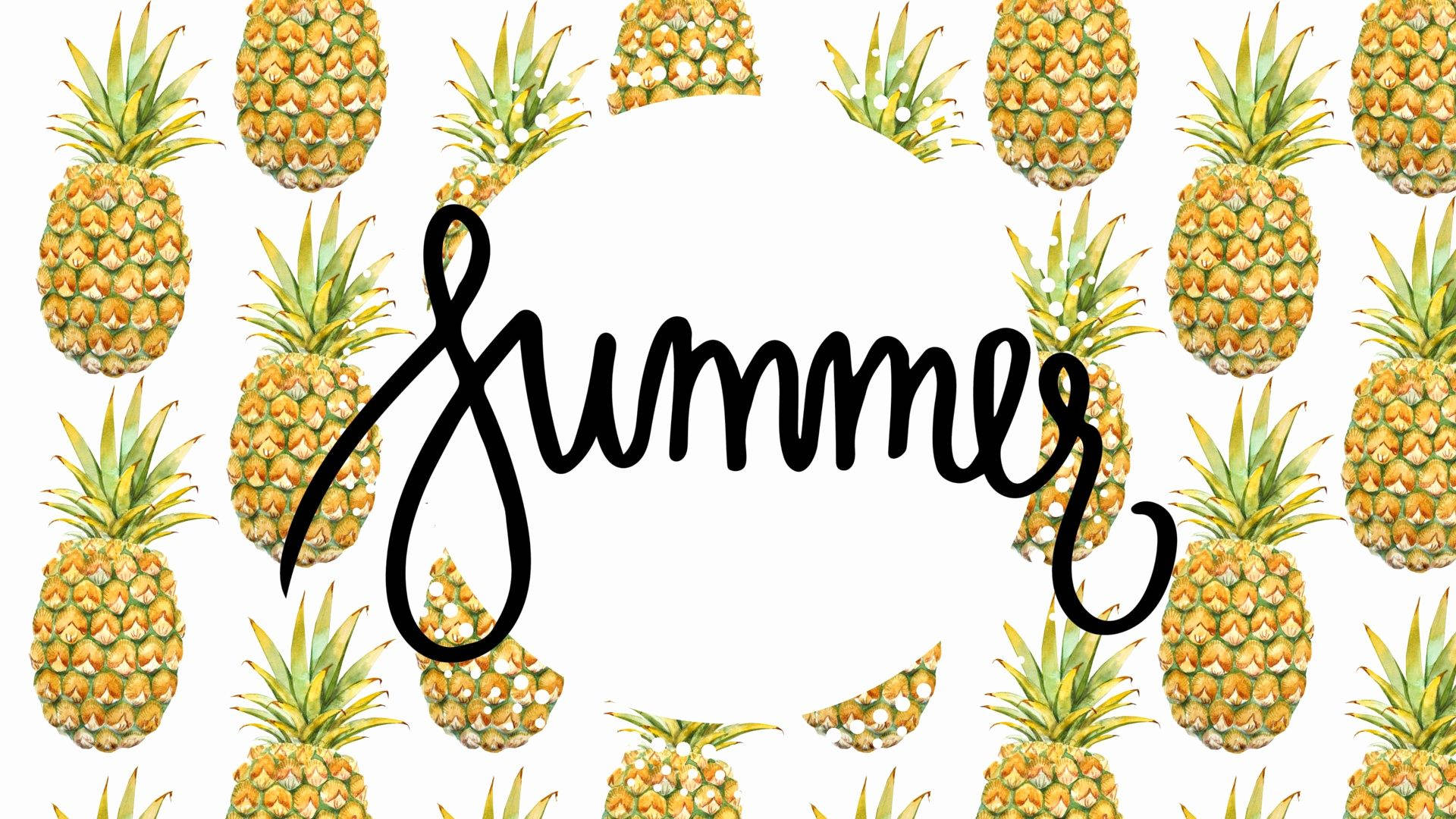 Enjoy The Sweetness Of Summer With A Pineapple Background