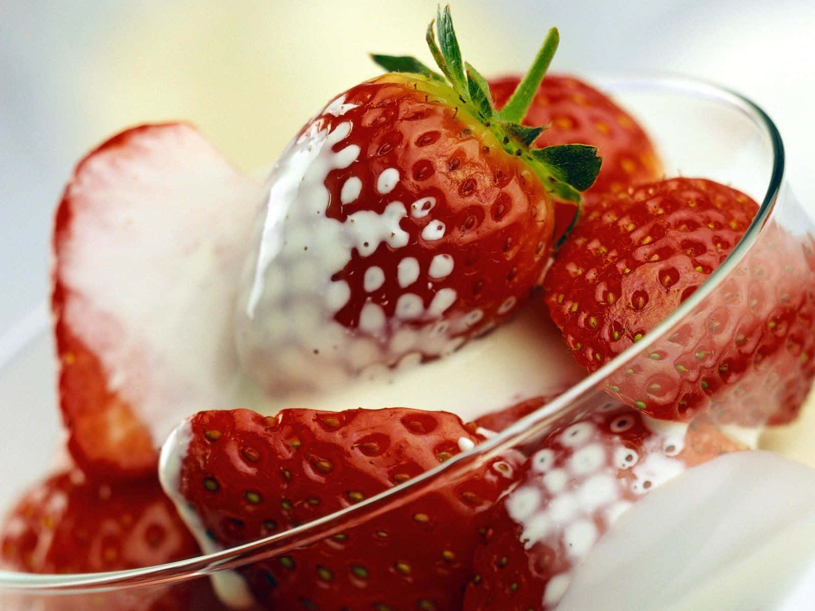 Enjoy The Sweetness Of Summer With Cute Strawberry! Background