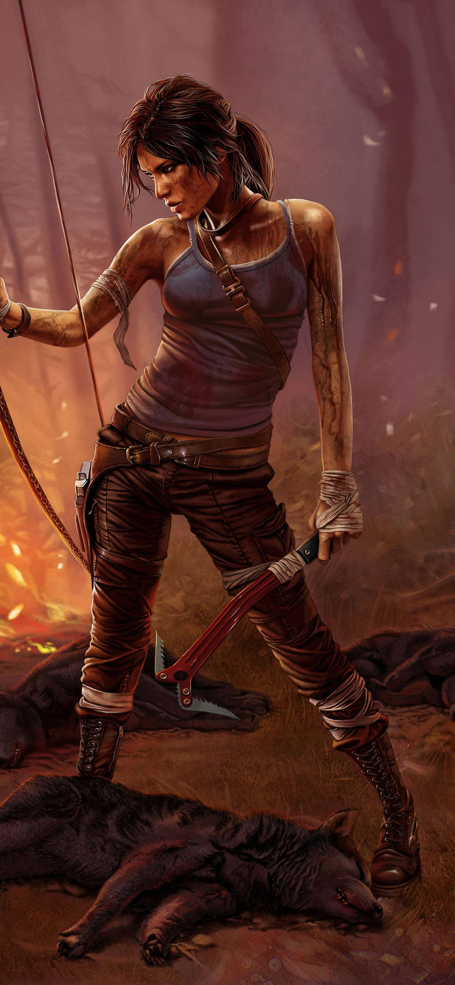 Enjoy The Thrill Of Being Lara Croft On Your Iphone! Background