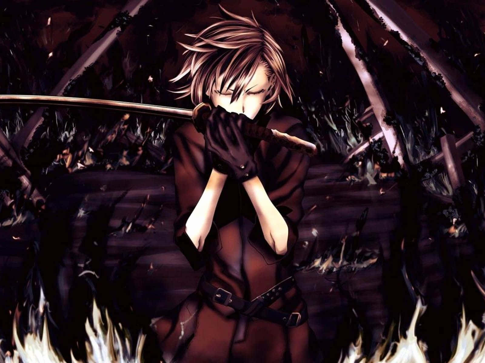 Enjoy The Thrill Of Victory With Anime Boy Gamer! Background