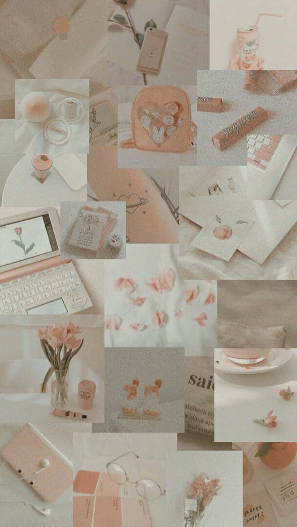 Enjoy The Timeless Beauty Of A Vintage Peach Background