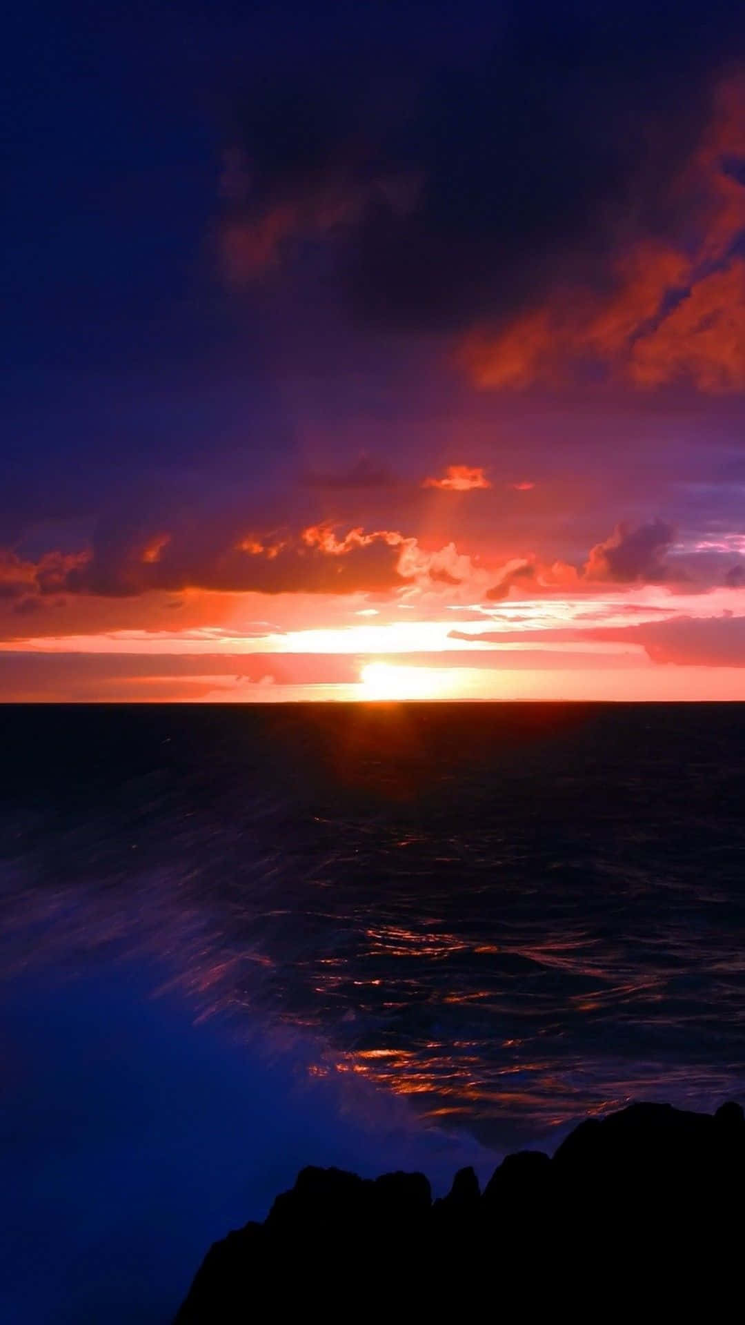 Enjoy The Tranquil Beauty Of A Sunset Background