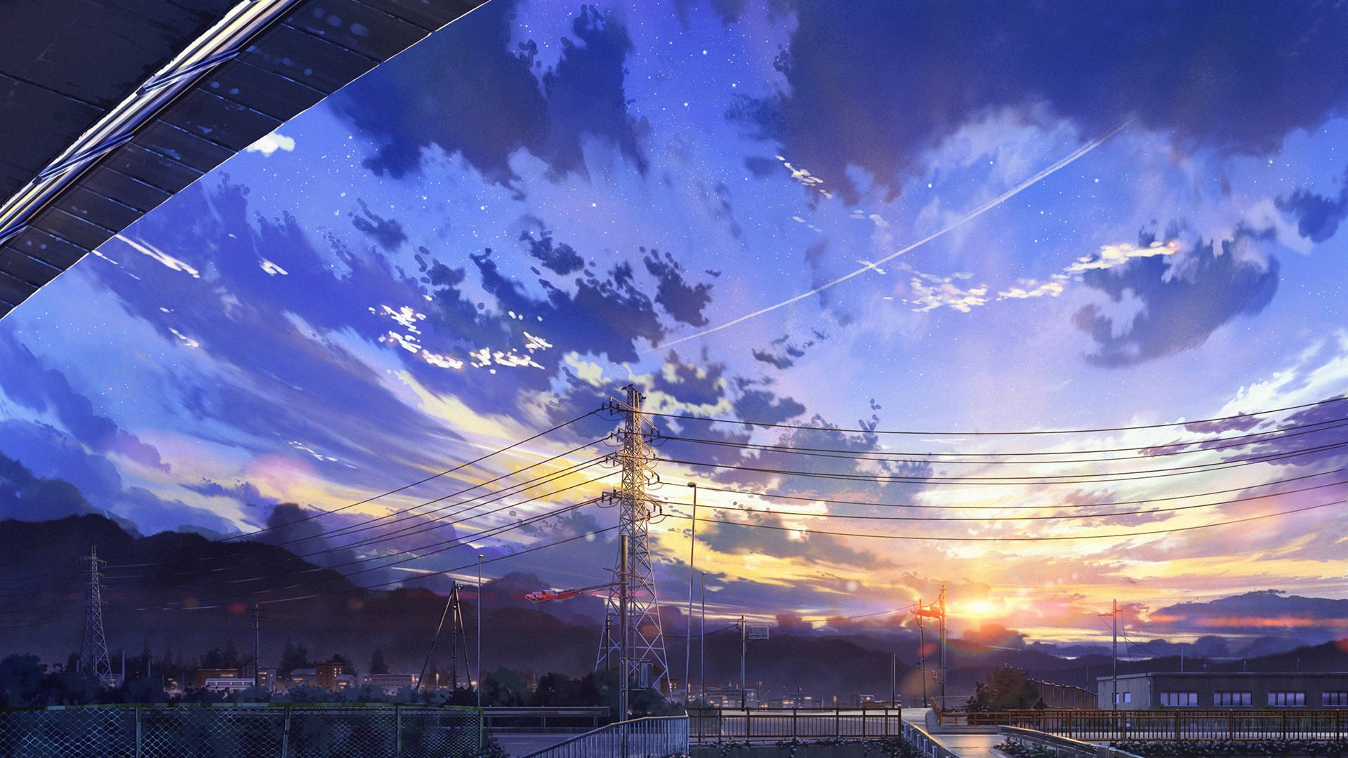 Enjoy The Tranquil Beauty Of This Picturesque Anime Scenery. Background