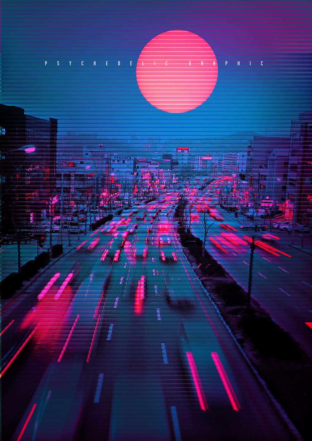 Enjoy The Vibrant Beauty Of The Neon City. Background