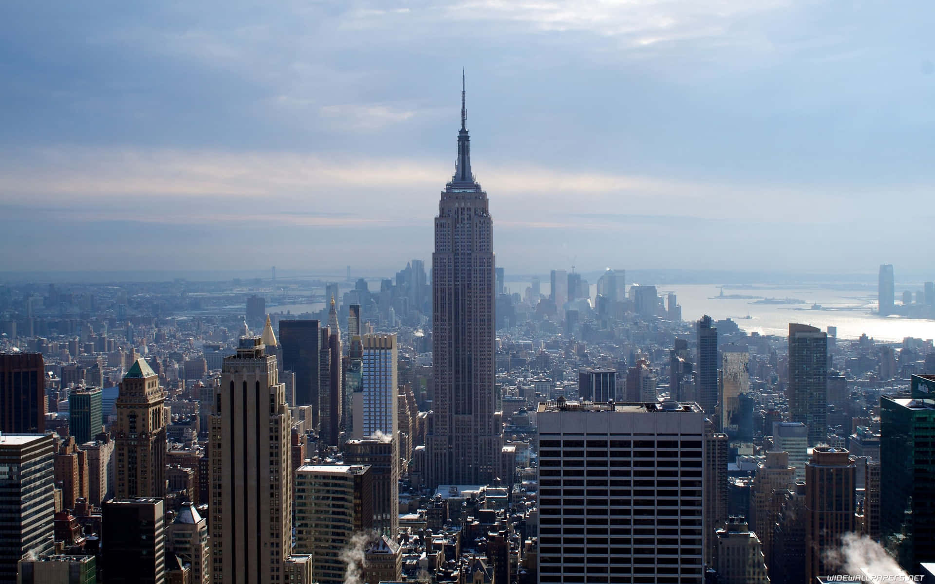 Enjoy The View From Up High In New York City Background