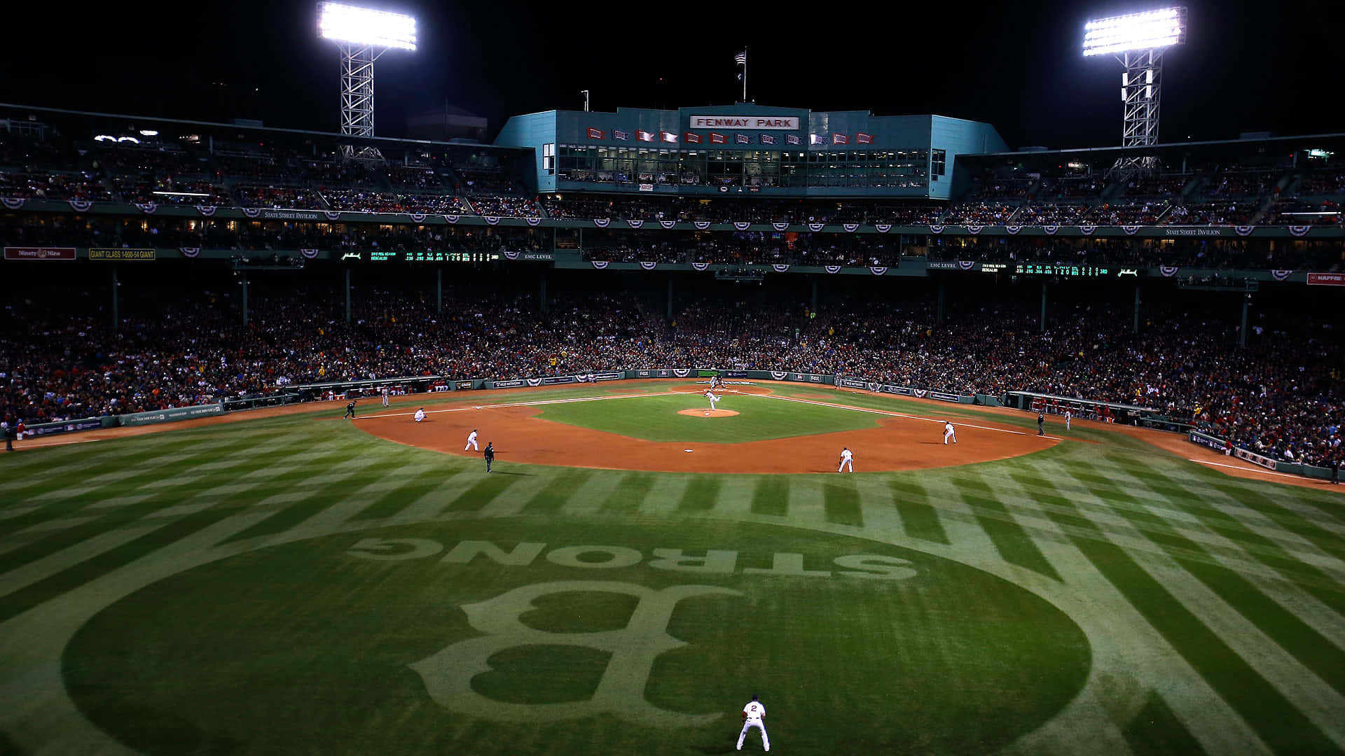 Enjoy The View Of Fenway Park From The Stands Background