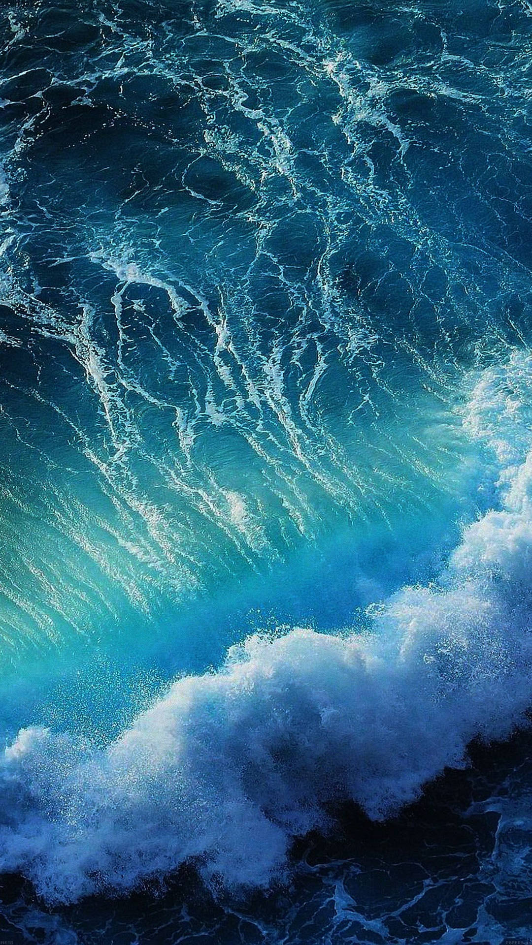 Enjoy The View Of The Ocean Waves At Anytime With An Iphone Background