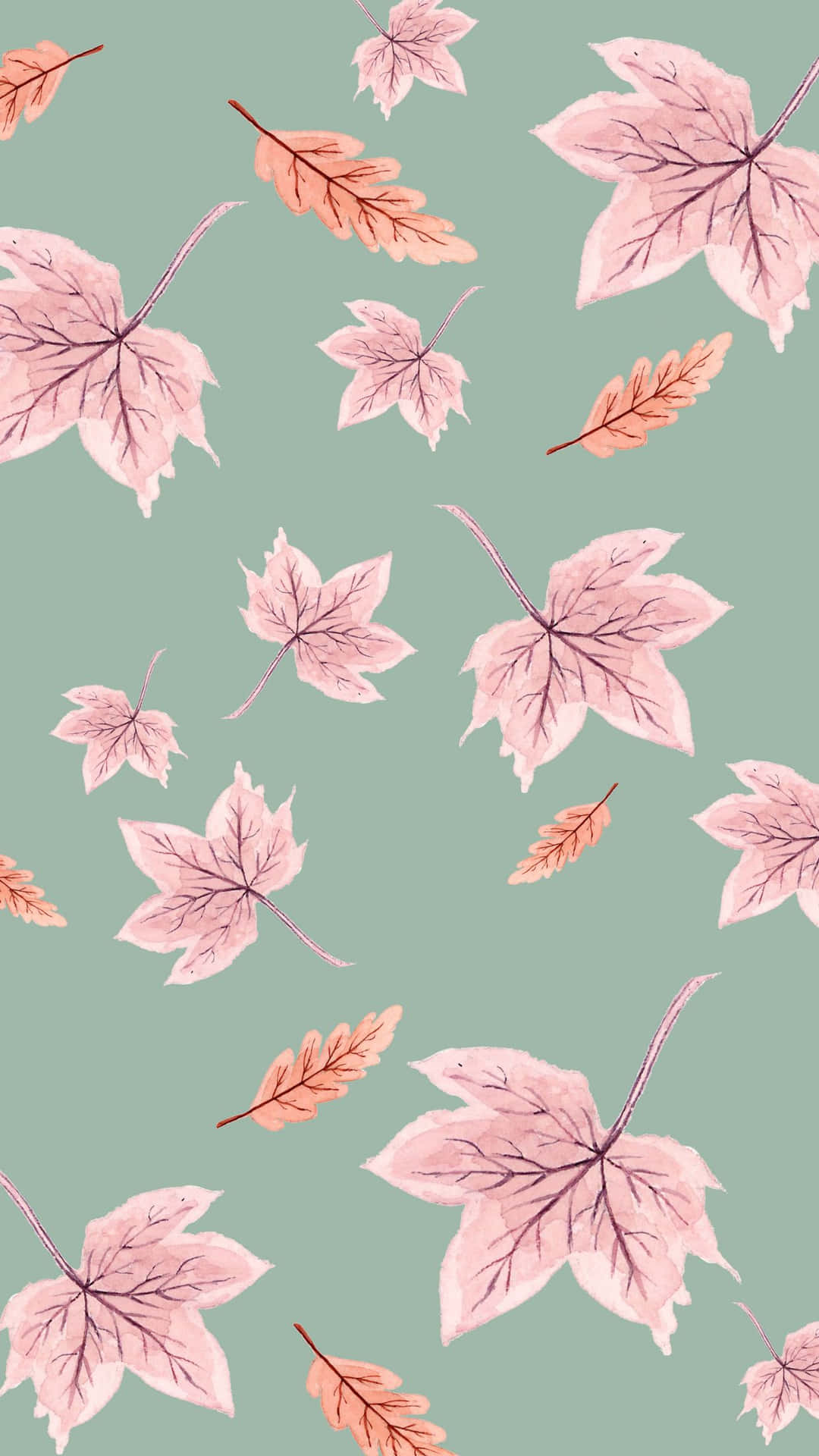 Enjoy The Warmth And Beauty Of Pink Fall Background