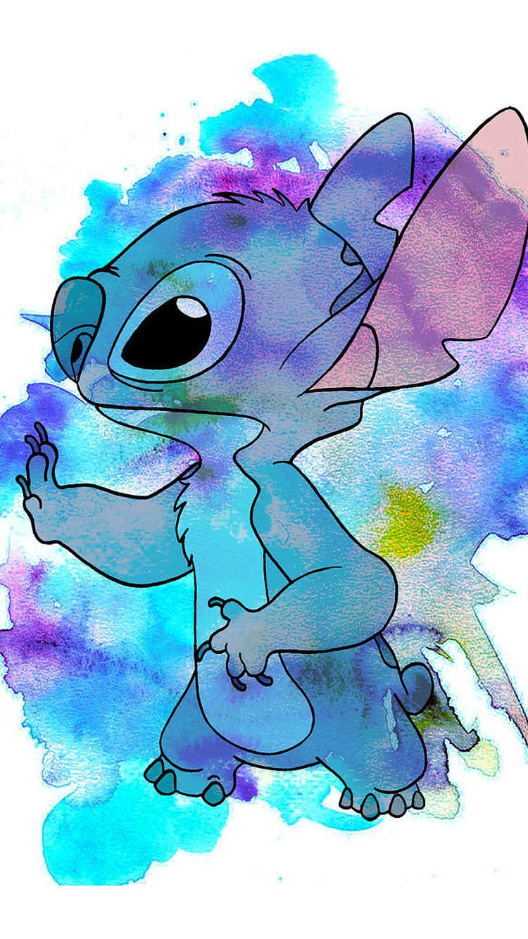 Enjoy The Whimsy Of Disney With This Aesthetic Stitch Wallpaper. Background
