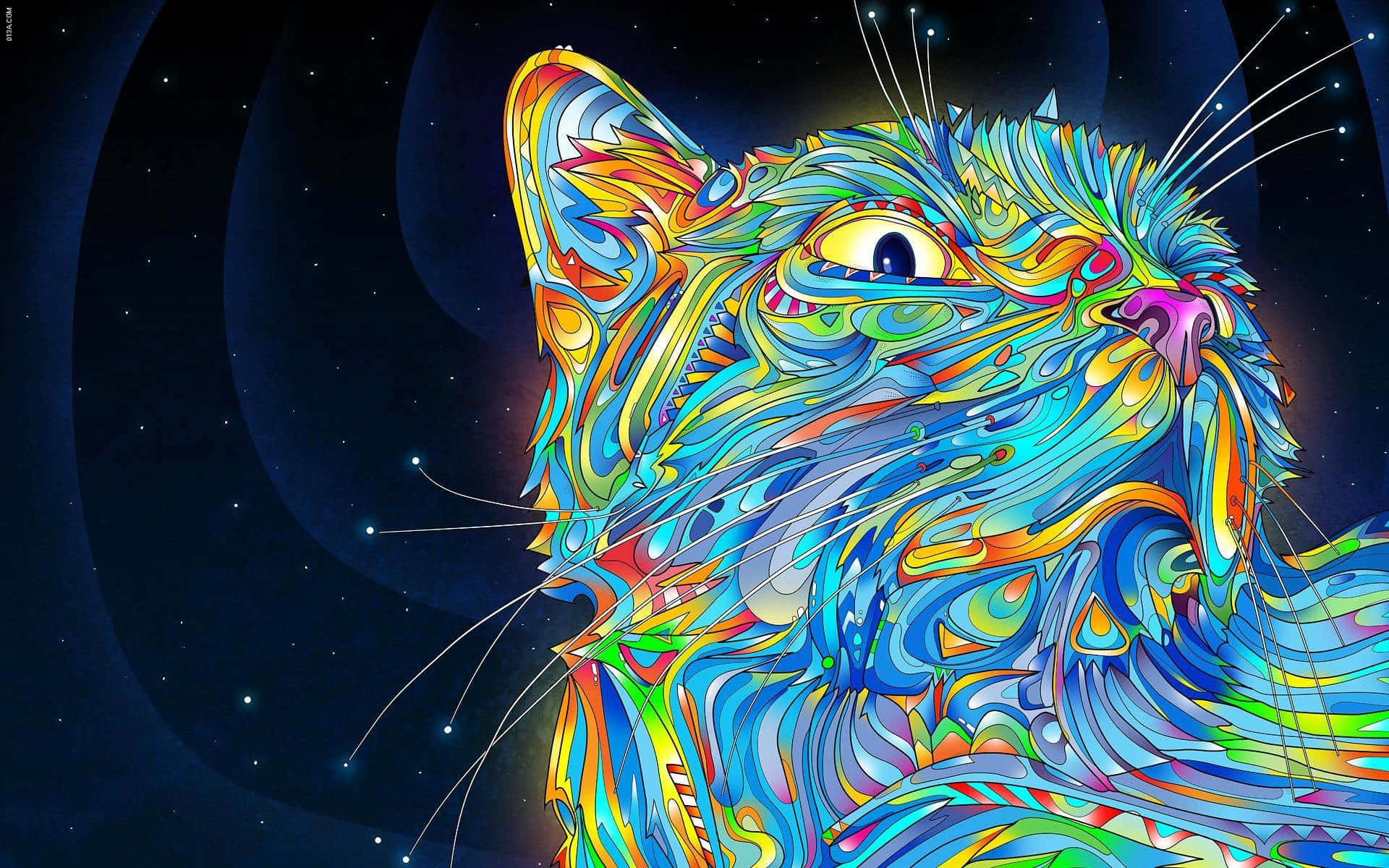 Enjoy The Wild And Trippy Blue! Background