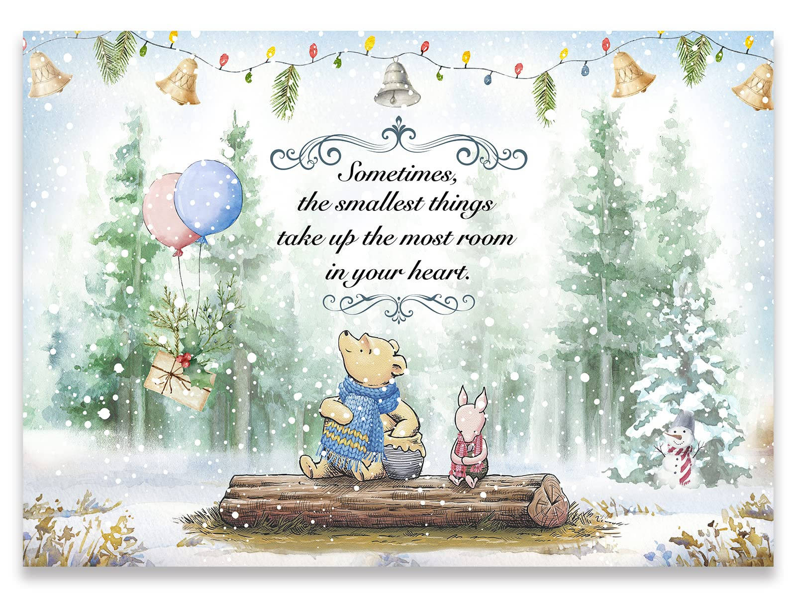 Enjoy The Winter Holidays With Winnie The Pooh Background