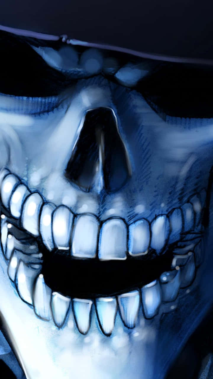 Enjoy The World Of Gaming On Skull Phone Background