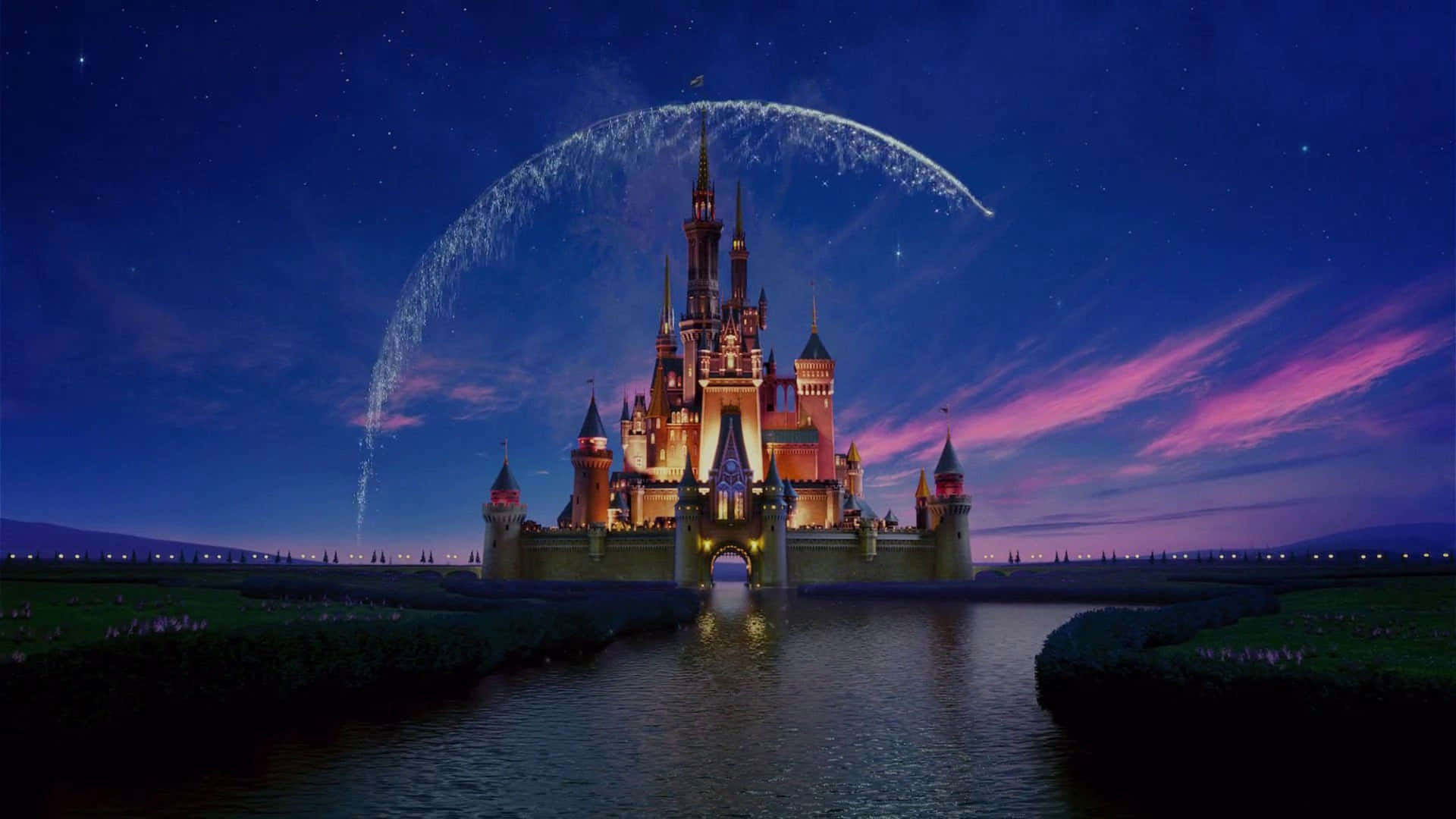 Enjoy This Aesthetic Disney Laptop Wallpaper And Feel Like Part Of A Magical World. Background