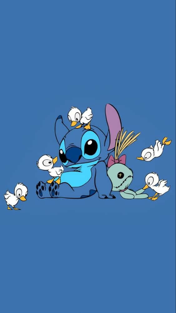 Enjoy Time With An Adorable Stitch Background