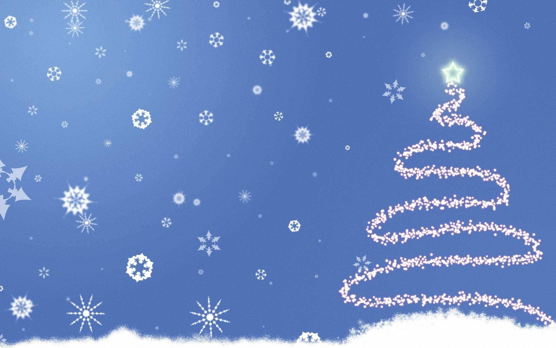 Enjoy Winter's Beauty With This Picture Of A Blue Christmas. Background