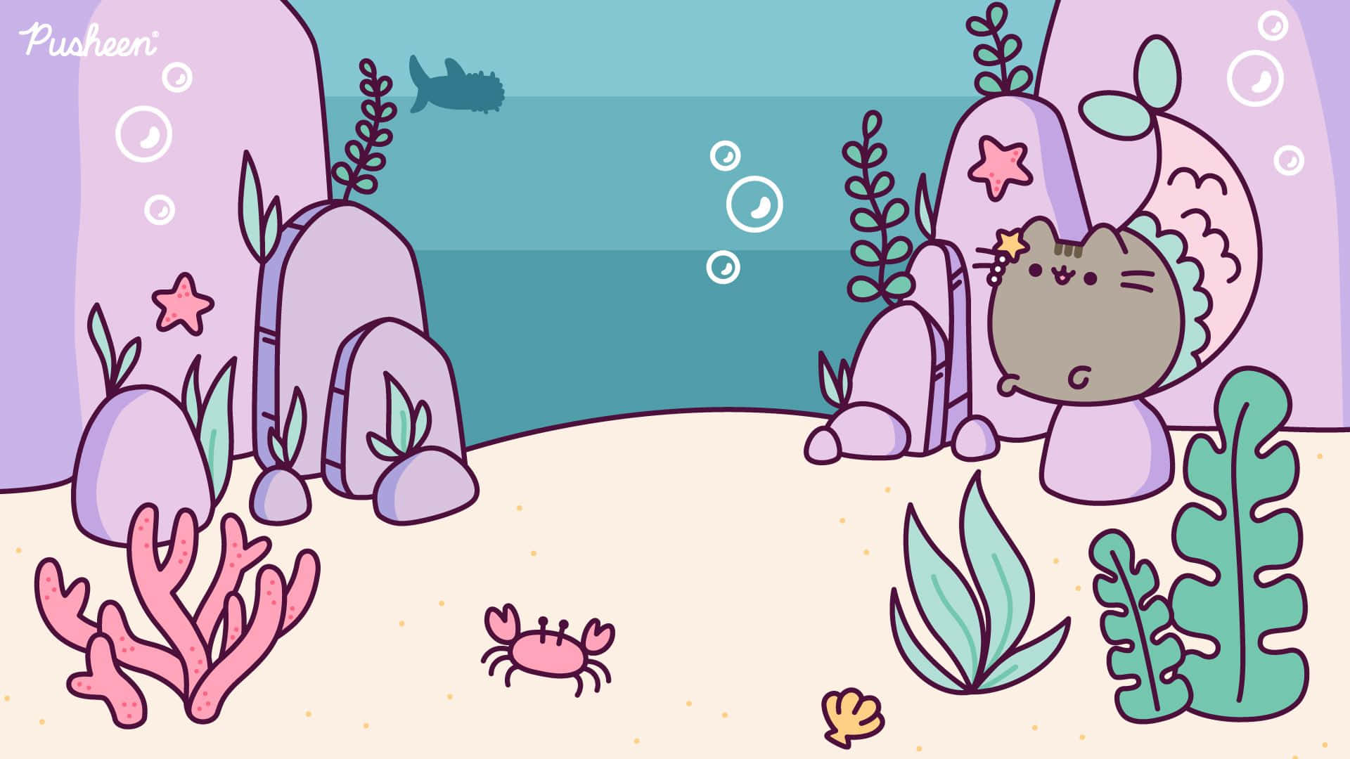 Enjoy Working At Your Pusheen Pc Background