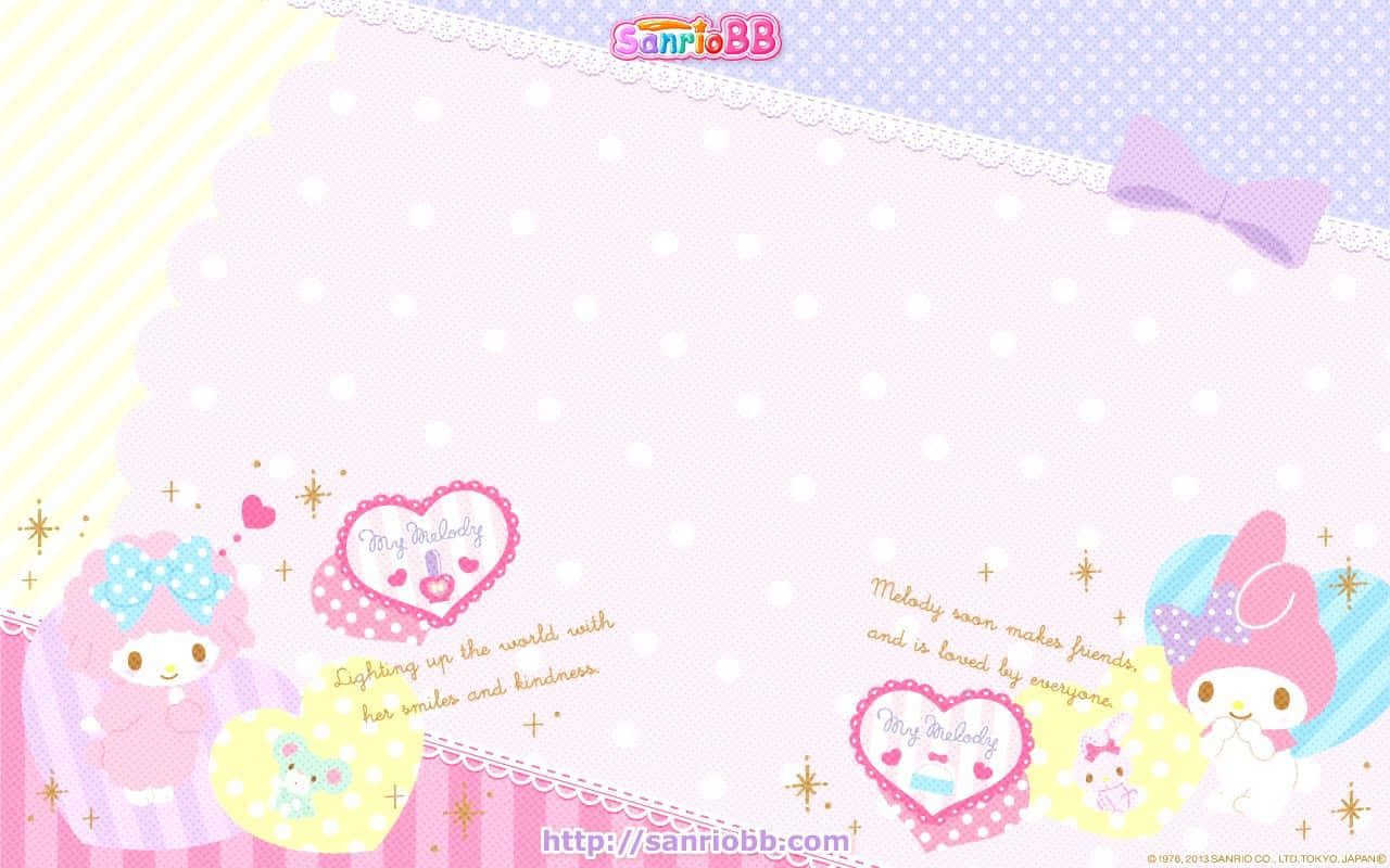 Enjoy Working On The My Melody Laptop For A Fun And Stylish Experience. Background