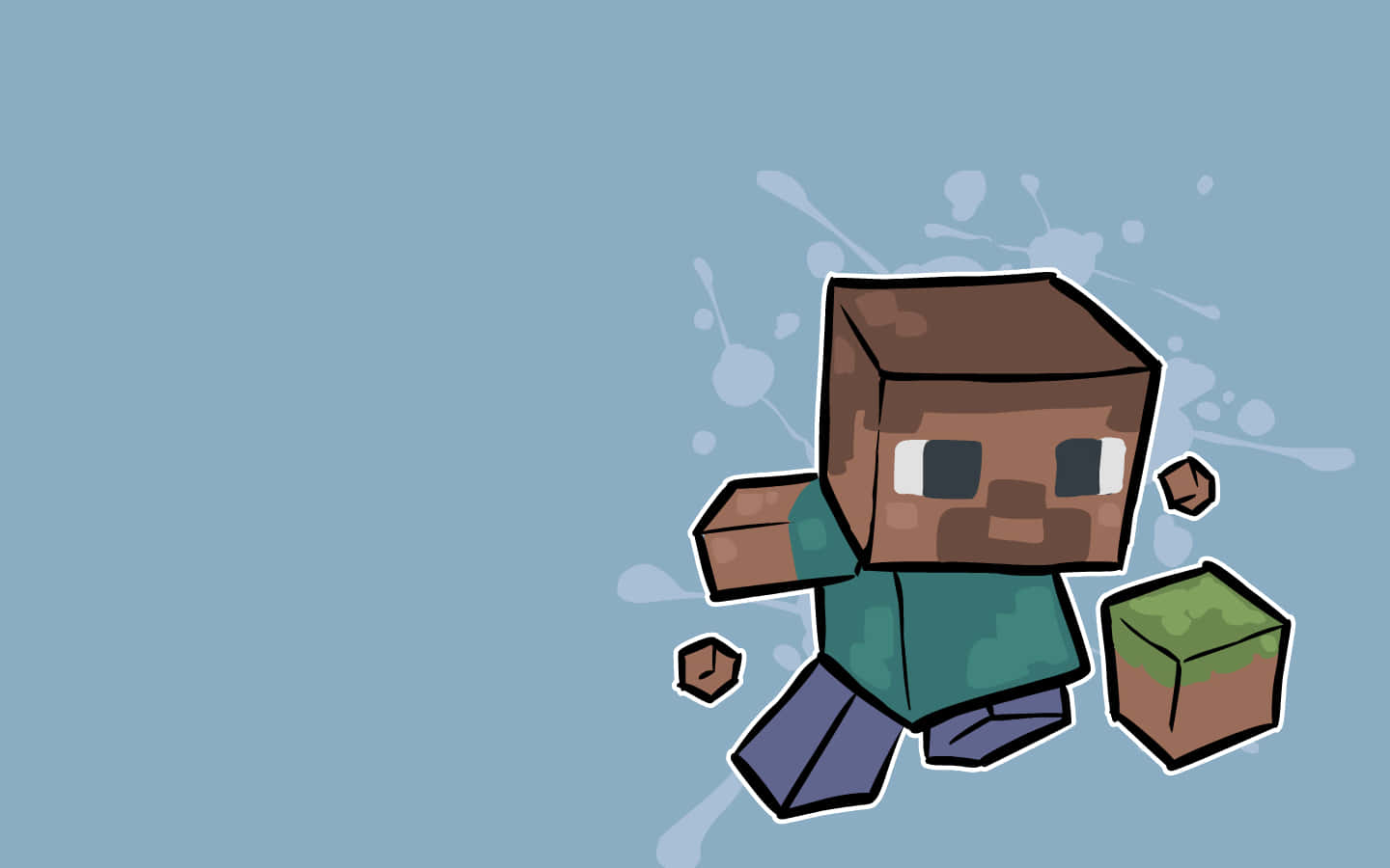 Enjoy Your Adventures In The World Of Cute Minecraft Background