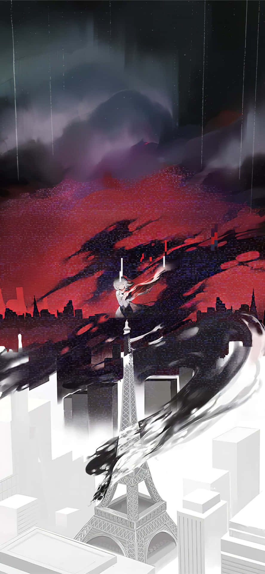 Enjoy Your Favourite Anime With The New Iphone 11 In The Red Colour. Background