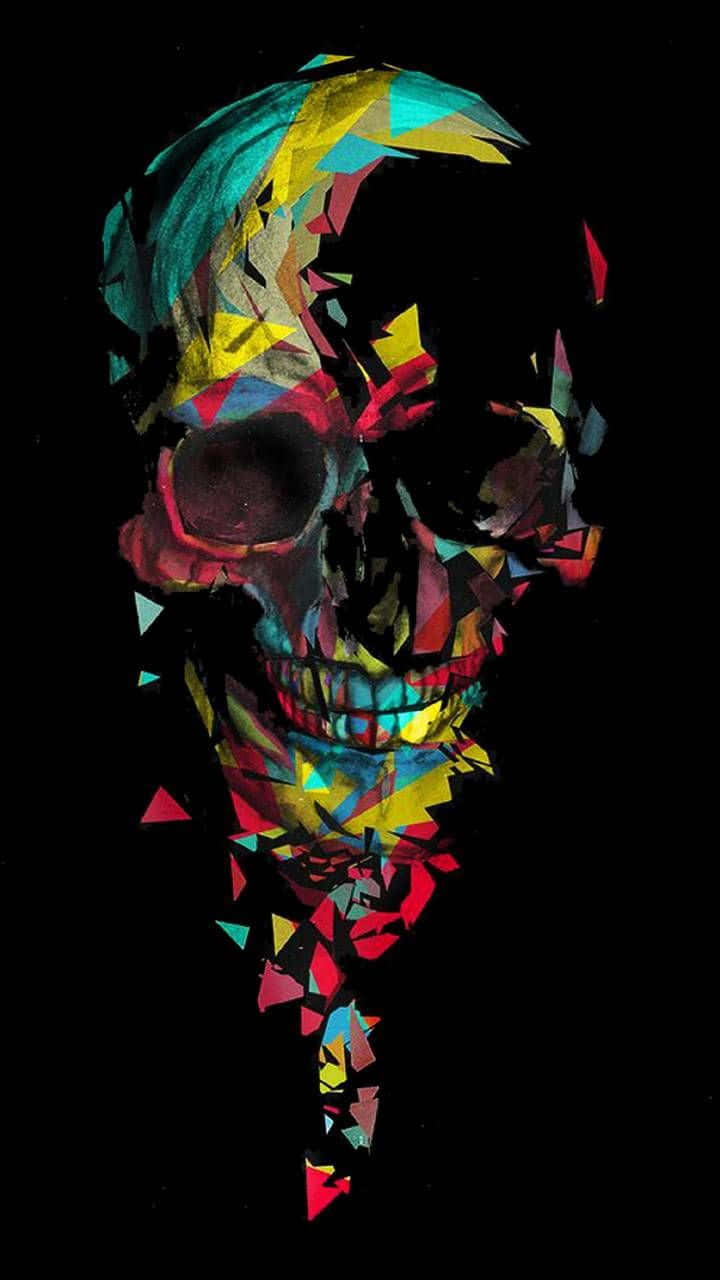 Enjoy Your Music In A Unique Fashion With A Skull Phone Background