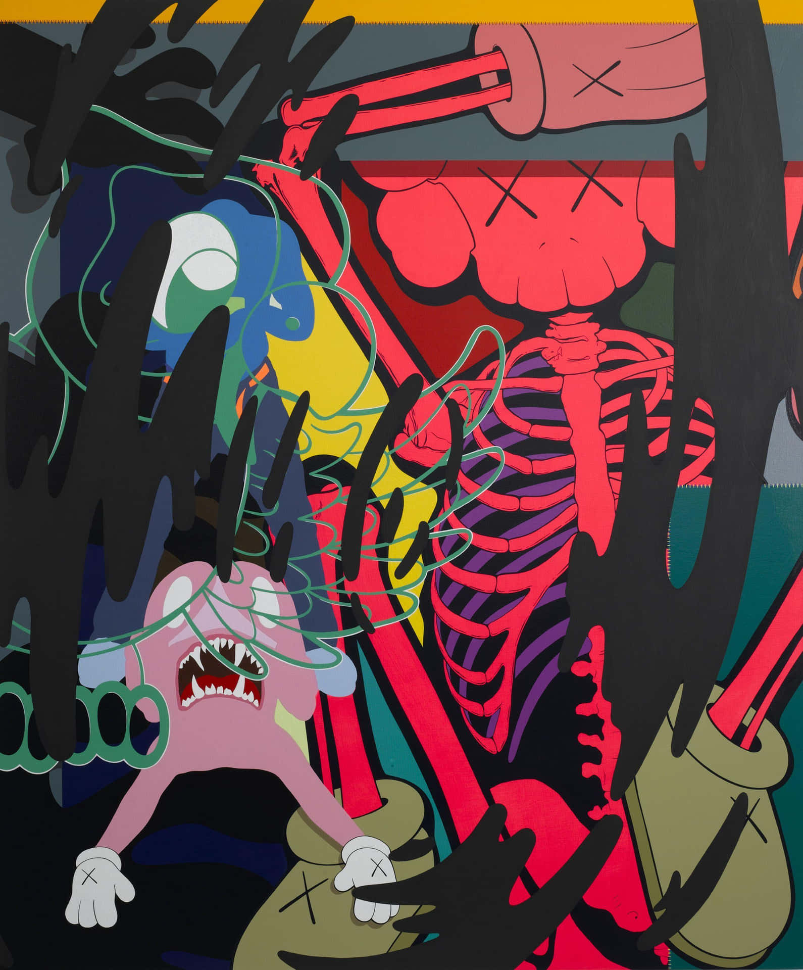Enjoy Your Music With This Kaws Iphone Background