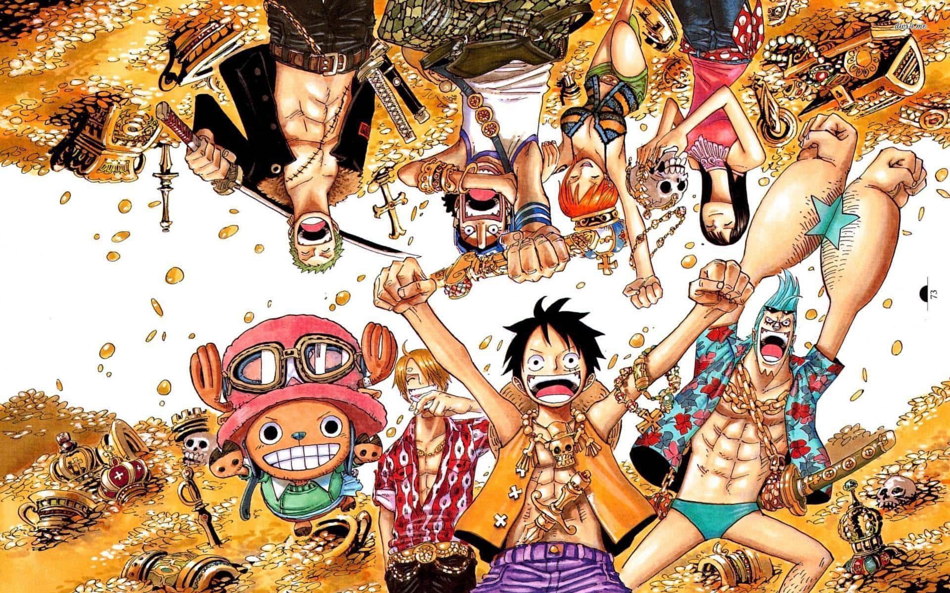 Enjoying A Beautiful Day In The Grand Line With Some Of The Main Characters In The Anime One Piece. Background