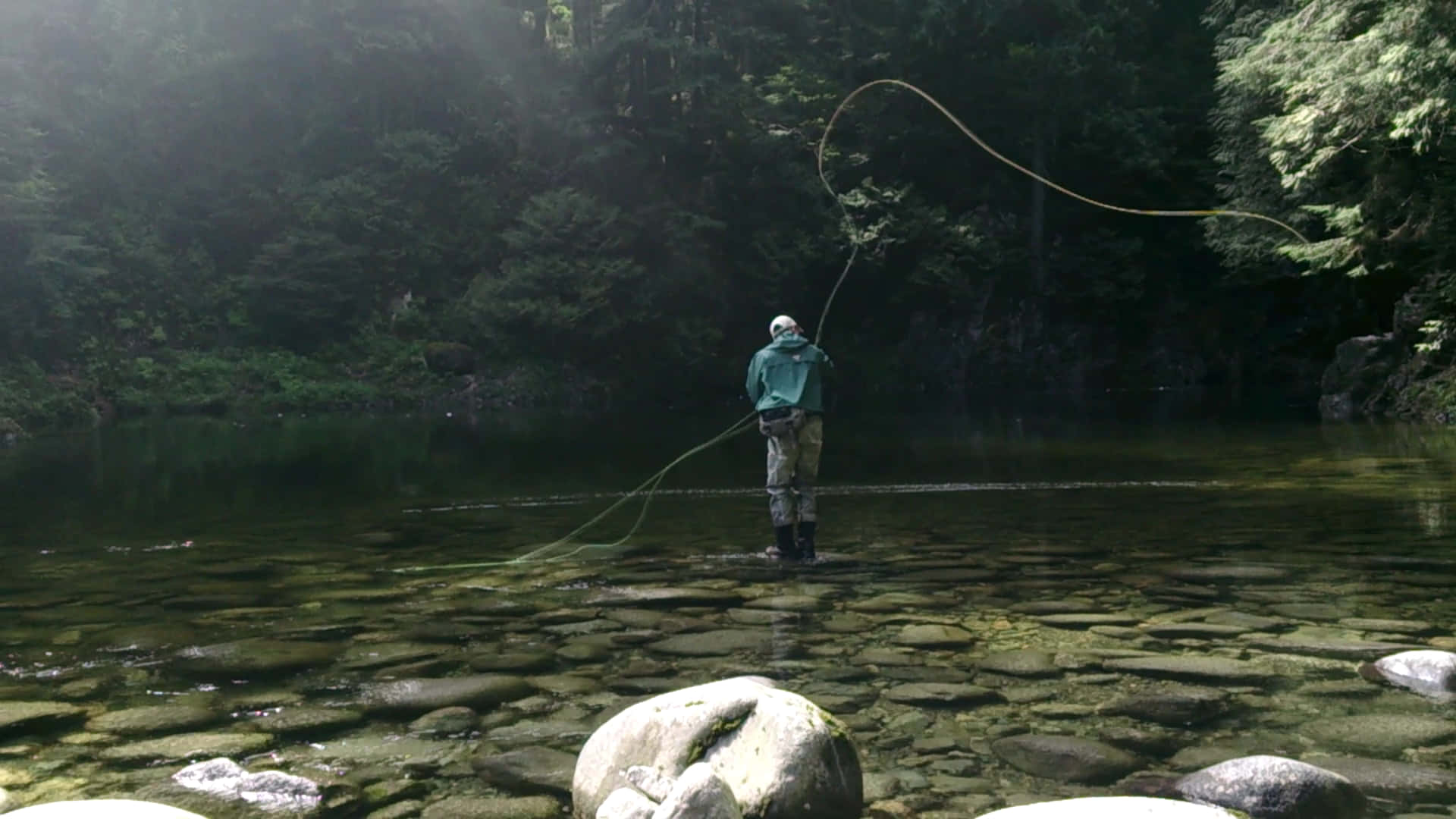 Enjoying A Beautiful Day Of Fly Fishing