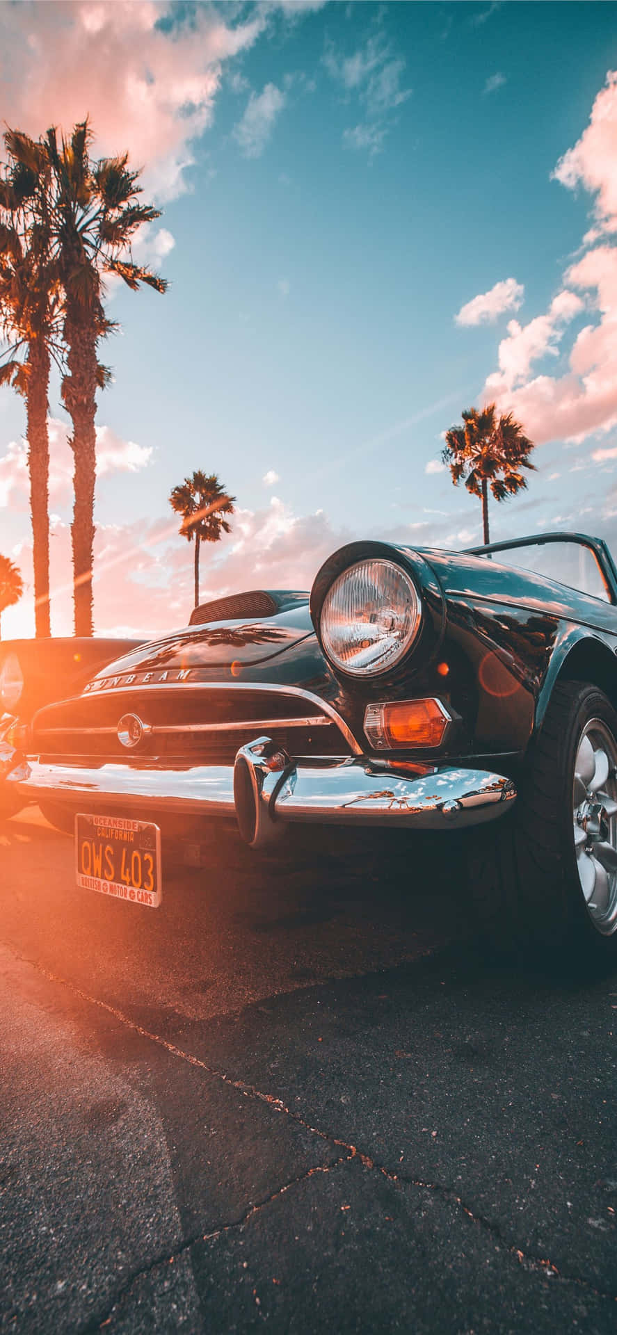 Enjoying A Beautiful Sunset In California Background