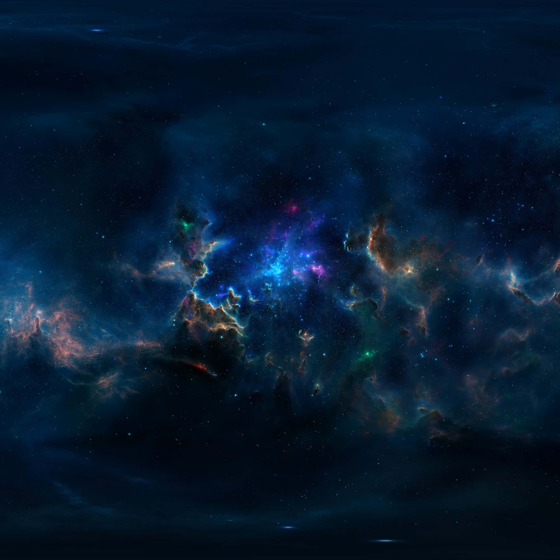 Enjoying A Peaceful Moment On The Sandy Beach With A Space Ipad Background