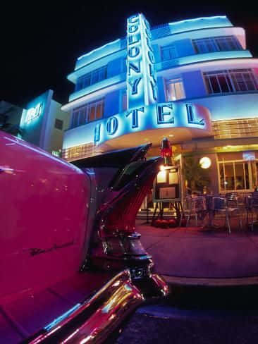 Enjoying A Retro Escape In Vibrant Miami Background