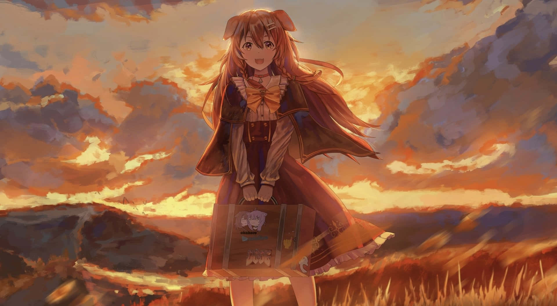Enjoying A Stroll In The Park, Inugami Korone Poses For A Picture Background