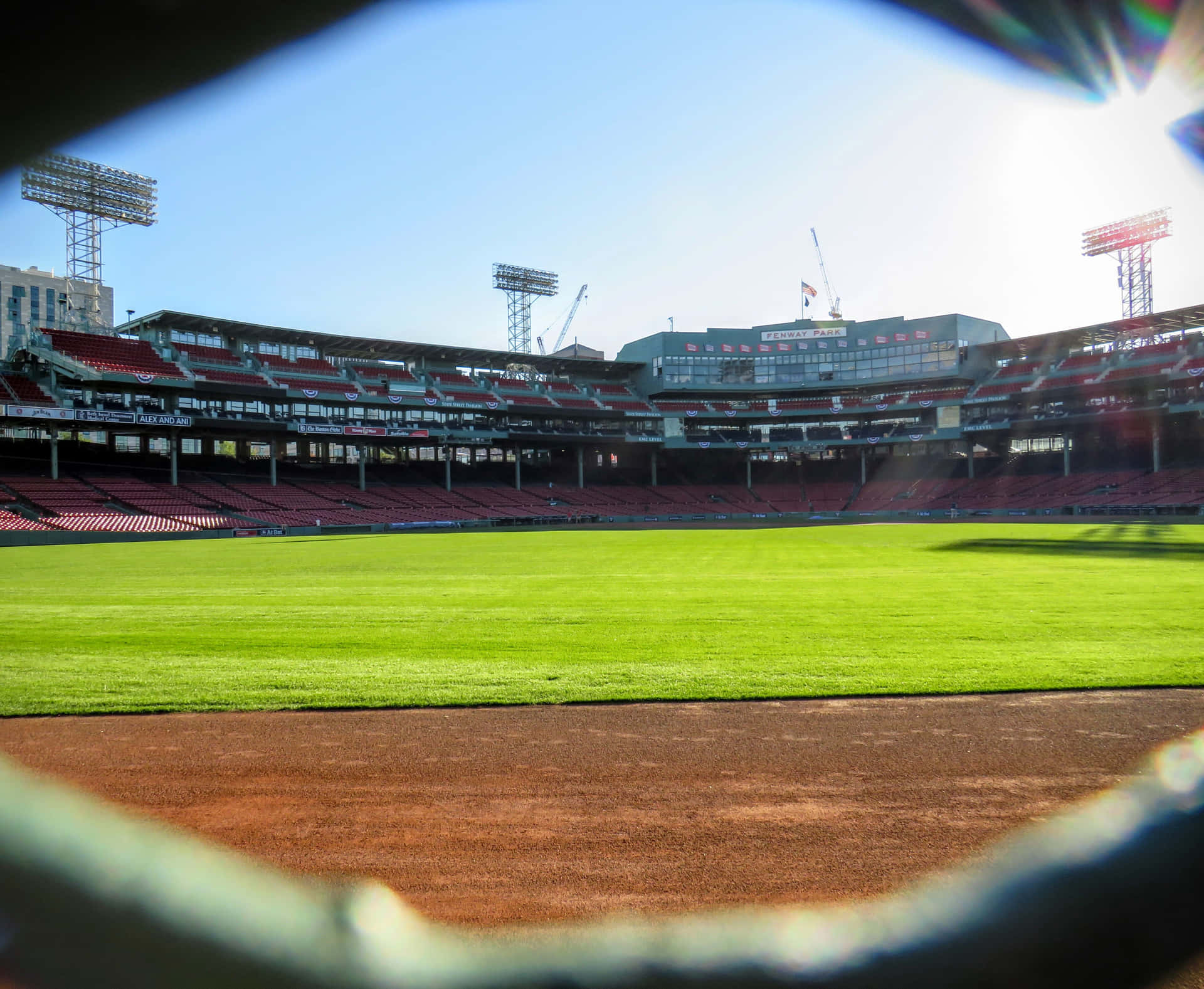 Enjoying A Sunny Day At Fenway Park! Background