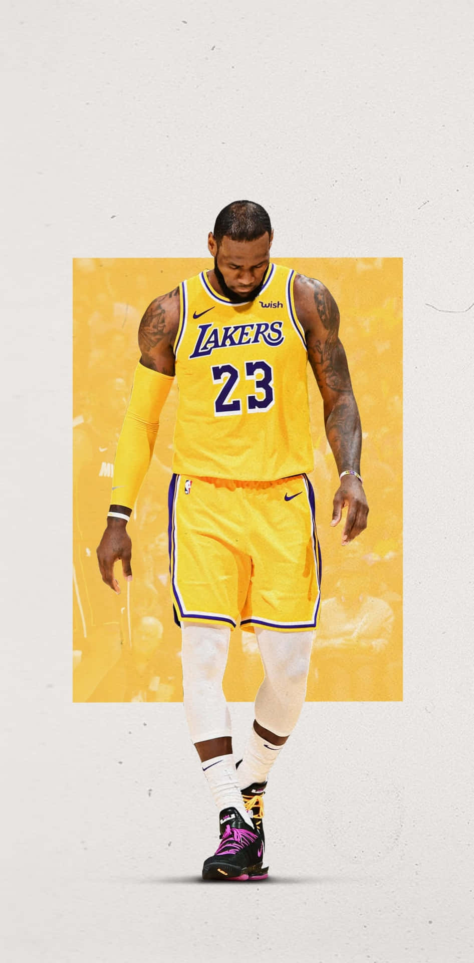 Enjoying My New Phone - Lebron James With An Iphone Background