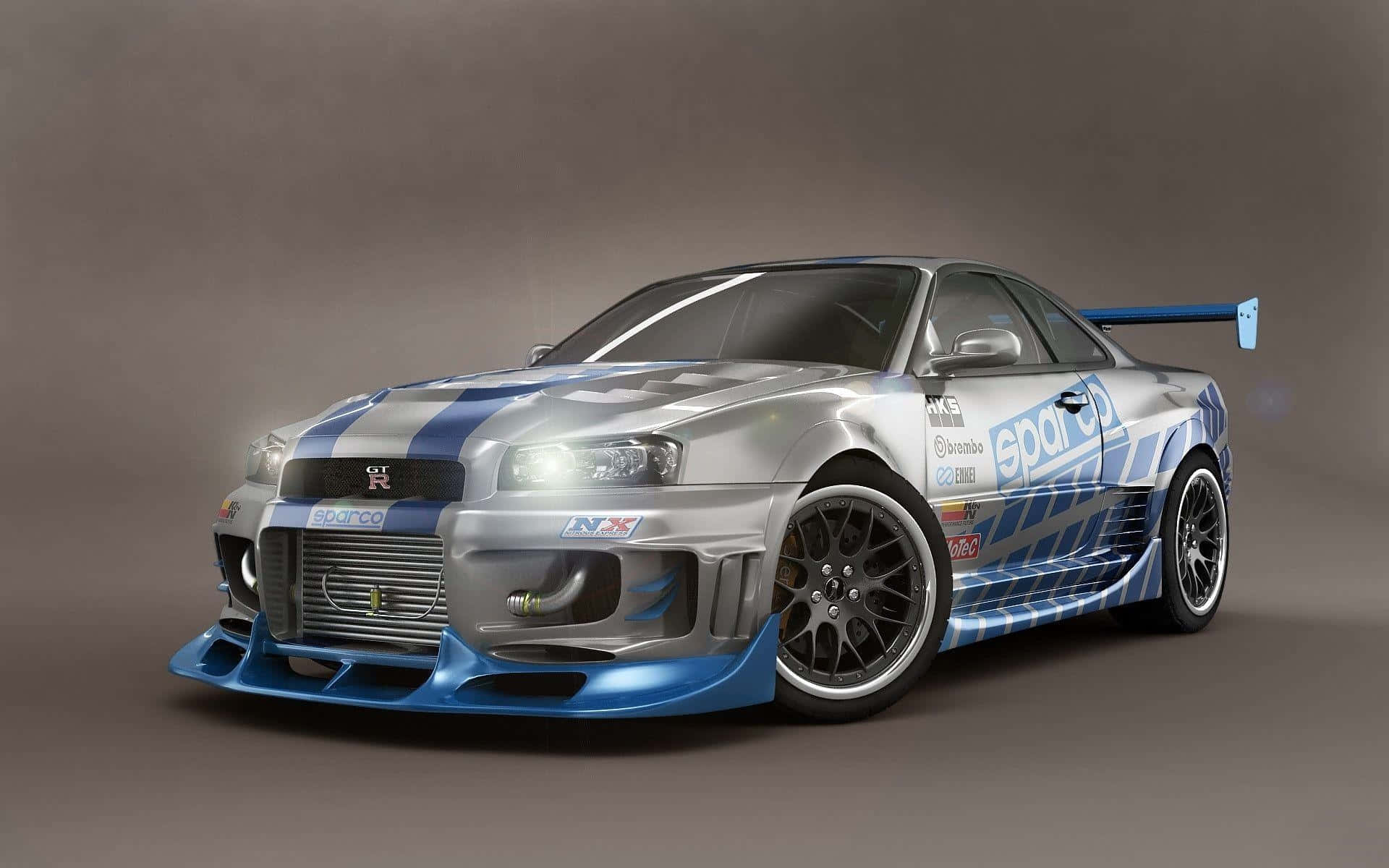 Enjoying Speed And Class With A Cool Nissan Skyline Background
