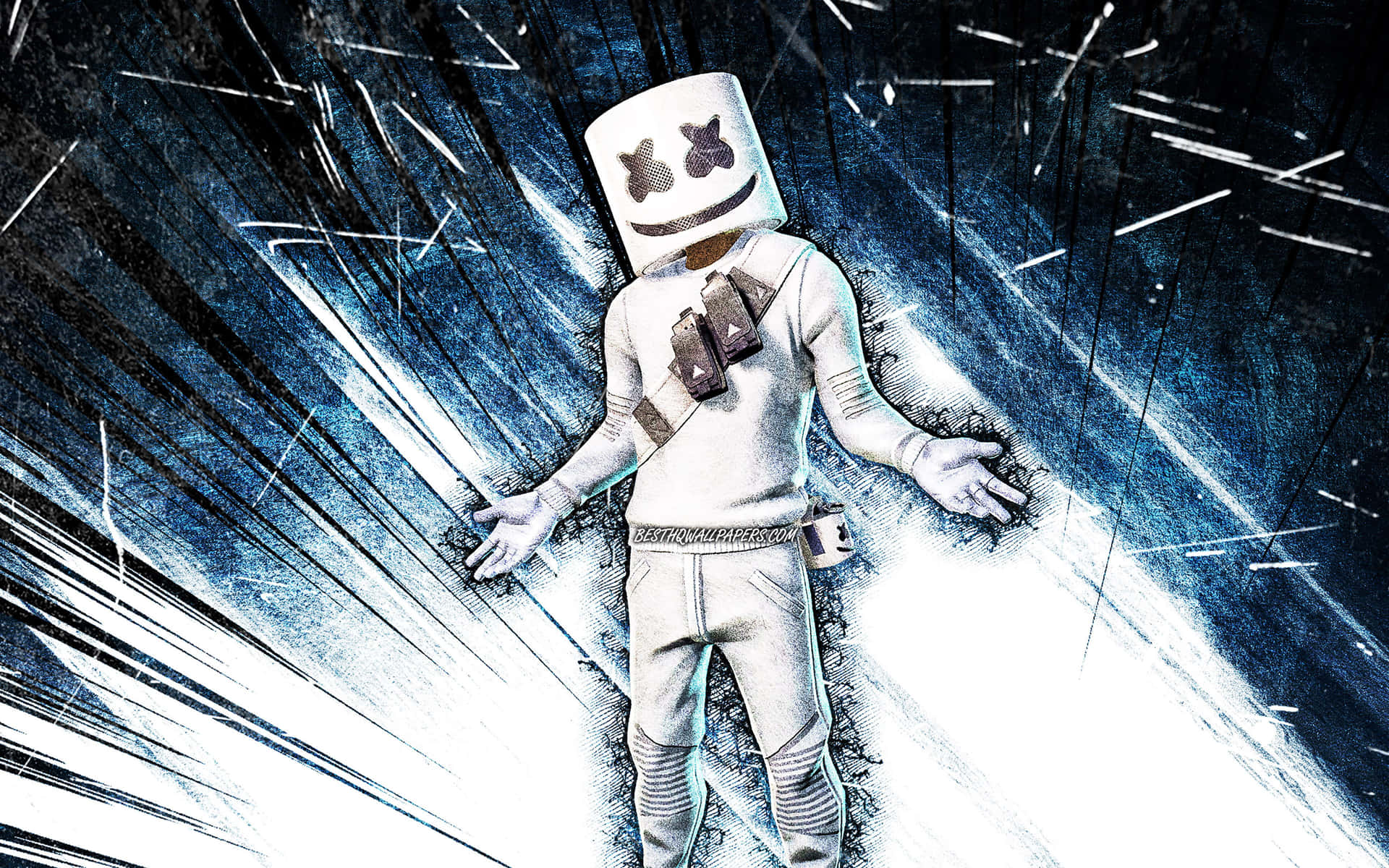 Enjoying The Beat With Marshmello In Fortnite Background