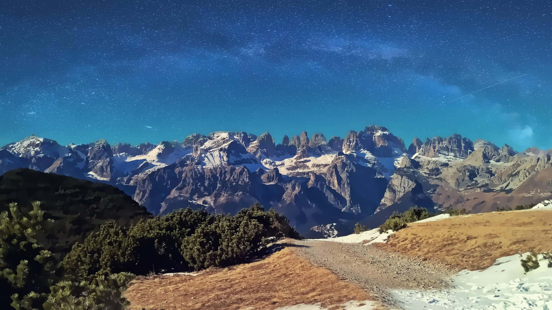 Enjoying The Beautiful View Of An Amazing Landscape Background