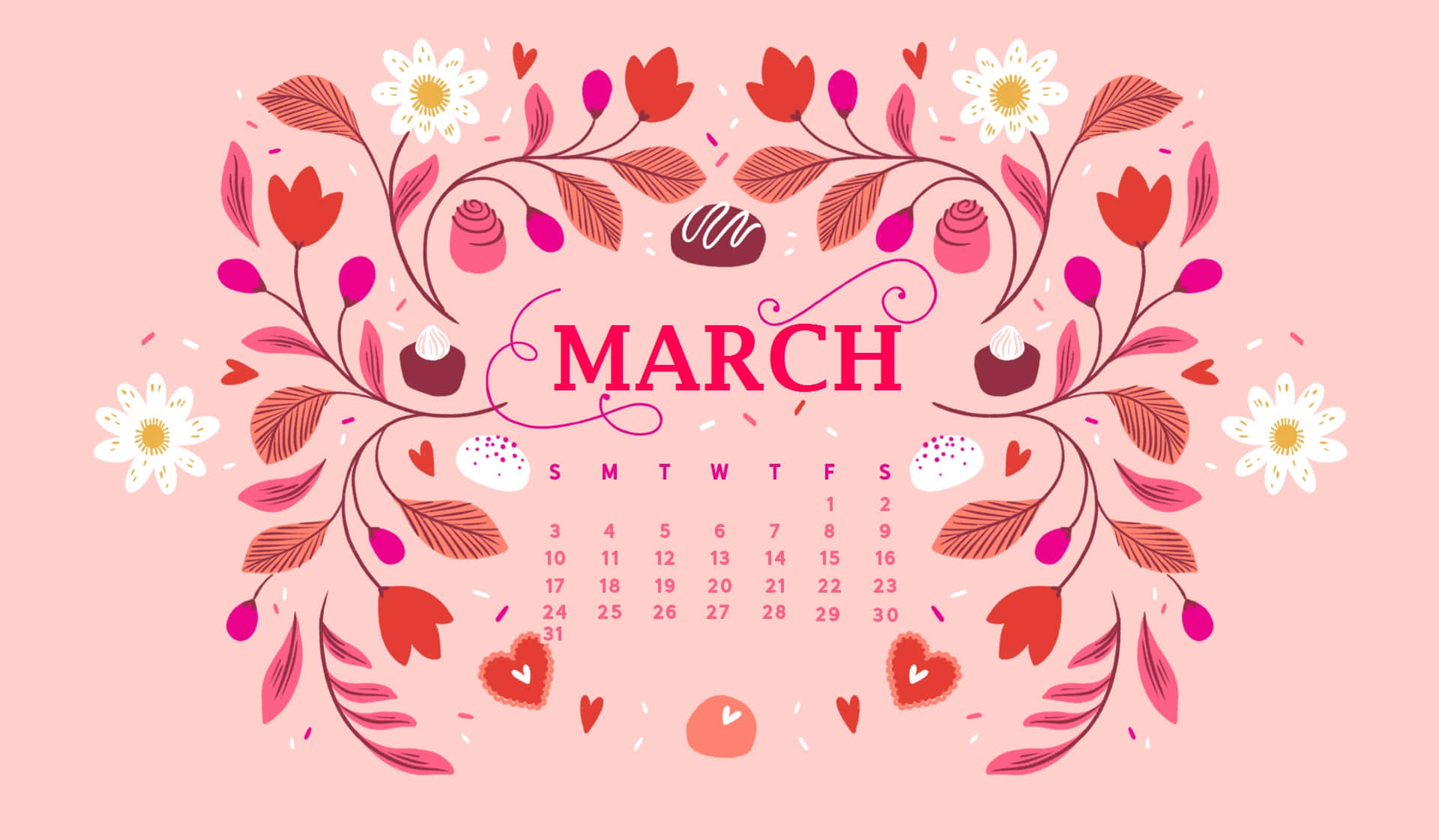 Enjoying The Beauty Of Nature In A Cute March Background