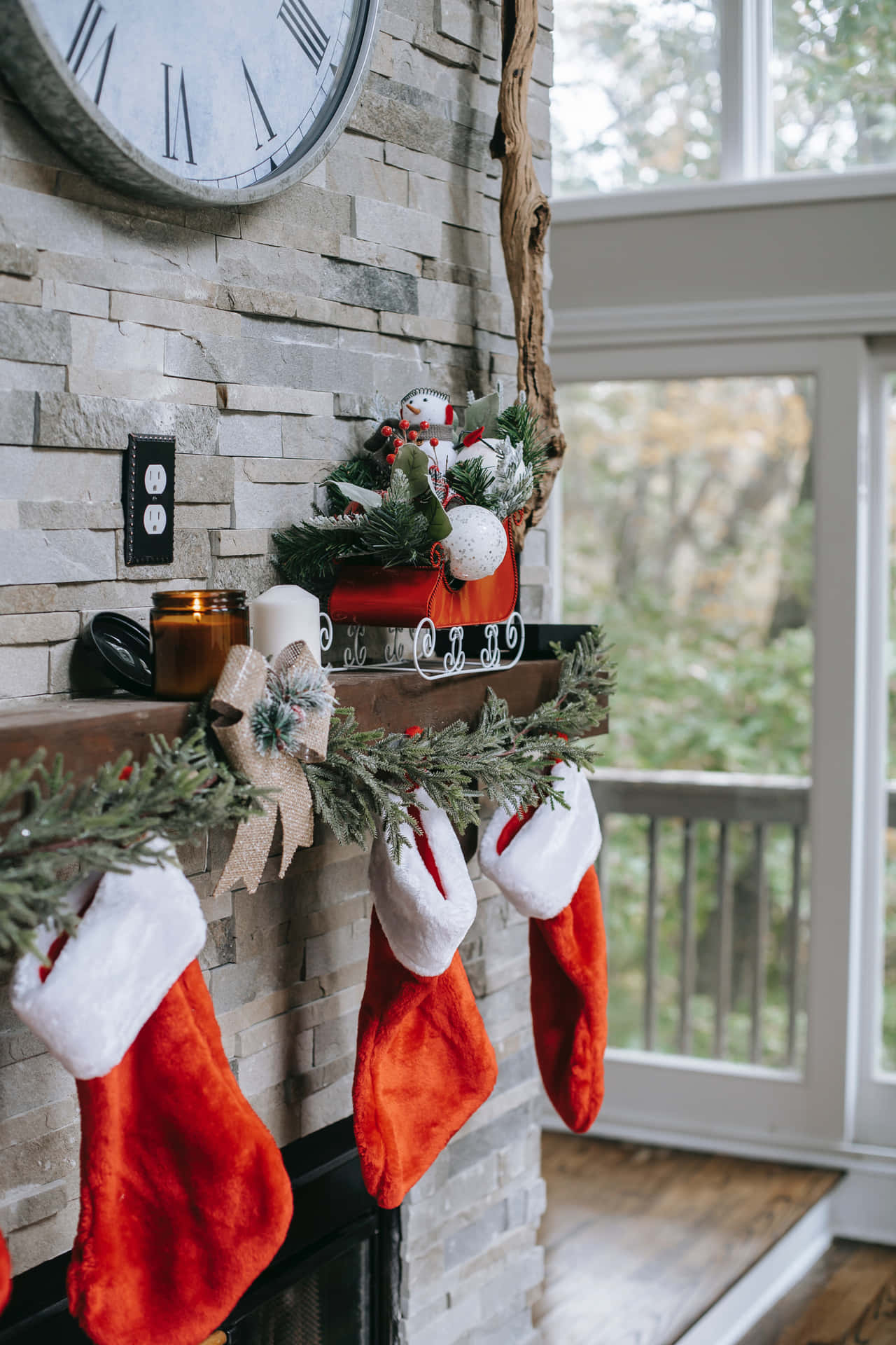 Enjoying The Coziness Of Christmas Background